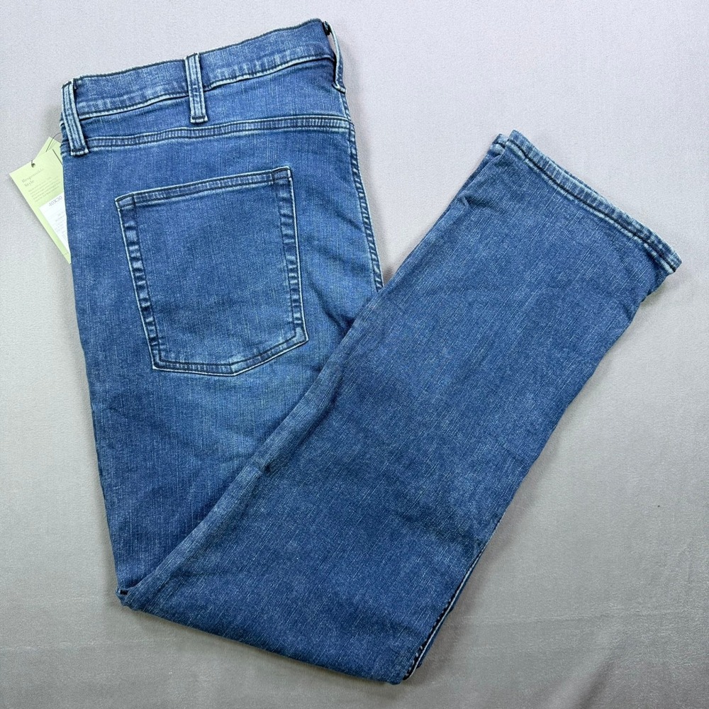 Goodfellow Mens 40x30 Blue Cotton Blend Slim Fit Comfort Wear Denim Jeans NWT